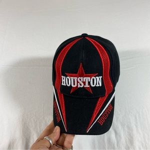 Houston Baseball Cap Black Red Ball Cap Unisex Hat Embroidered Red Star …